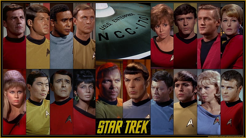 Star Trek 50th Anniversary, Sulu, Kirk, Uhura, Rand, Riley, Chekov, Scotty, McCoy, Spock, HD wallpaper