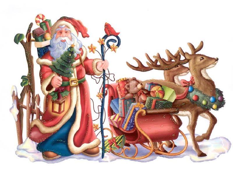 saint nicholas, holidays, love, children, presents, kids, gifts, HD wallpaper