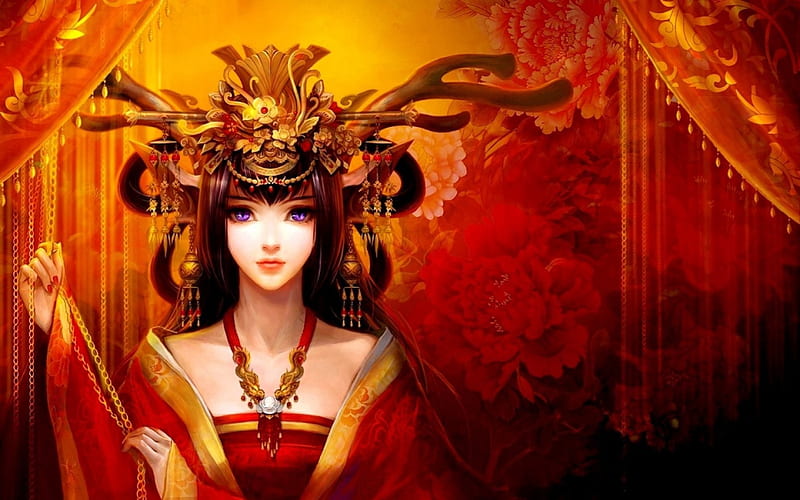 splendid oriental princess, princess, woman, jewelery, oriental, HD wallpaper
