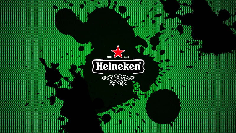 Heineken splash, Black, Beer, Heineken, Green, HD wallpaper