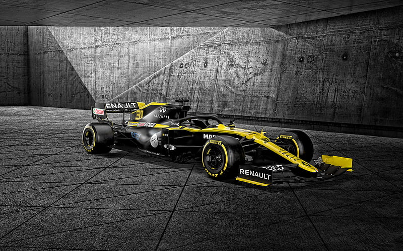 Renault RS20, 2020, Formula 1, F1 2020 cars, Renault Sport Formula One Team, F1, front view, exterior, RS20, Renault, HD wallpaper