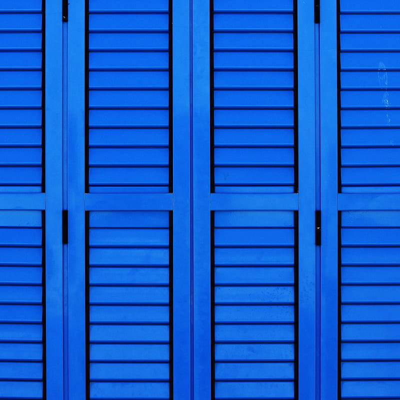 blue wooden cabinet, HD wallpaper