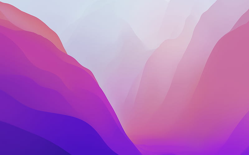 MacOS Monterey 2021 Purple Abstract Background, HD wallpaper