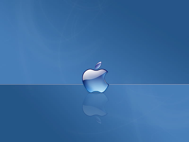 Simple Blue Mac, apple, simple, mac, blue, HD wallpaper