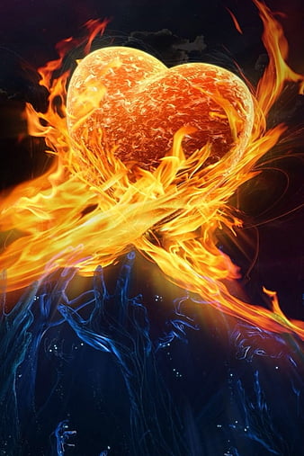Fire Heart Love wallpaper by mansoorahmad41 - Download on ZEDGE™ | 4c1b
