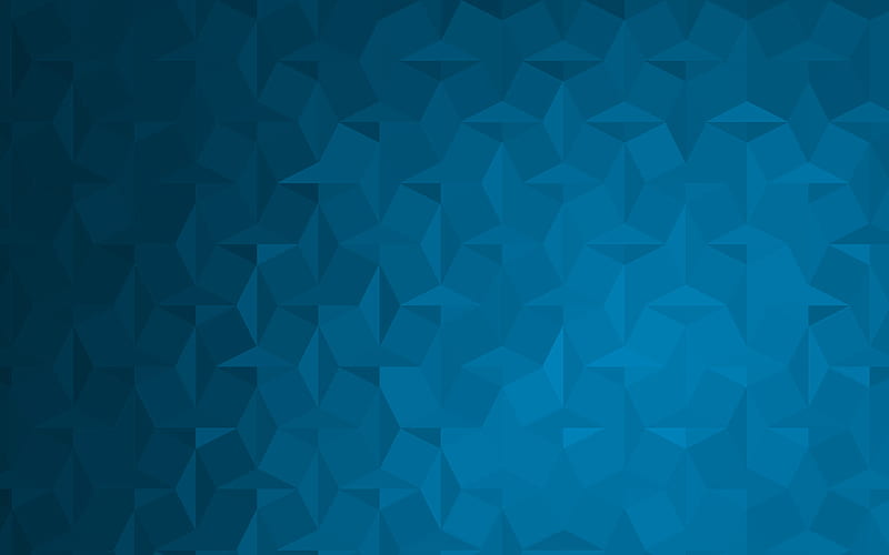 Blue mosaic background, blue abstract background, creative backgrounds, blue abstraction, HD wallpaper