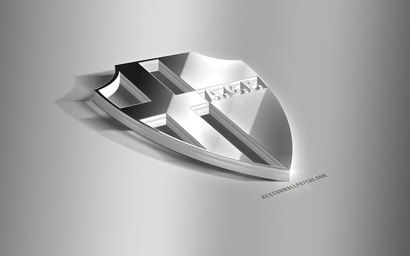Padova Calcio, 3D steel logo, Italian football club, 3D emblem, Venice, Italy, Padova FC metal emblem, Serie B, football, creative 3d art, HD wallpaper