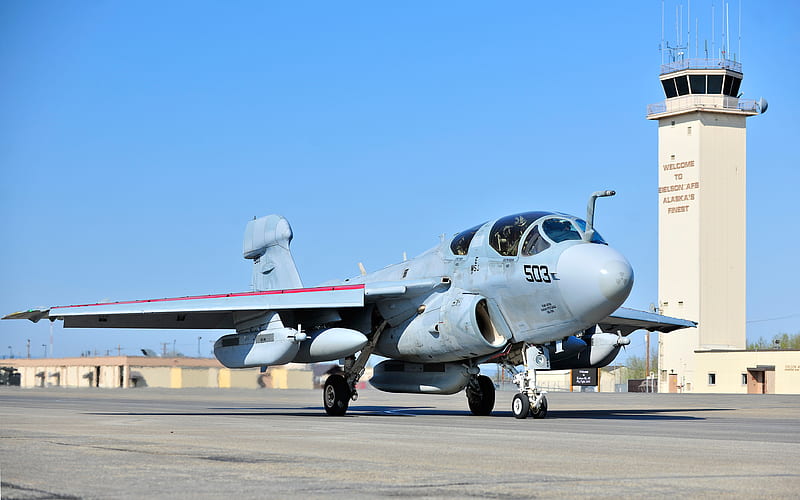 Grumman EA-6 Prowler, reconnaissance aircraft, deck aircraft, US Navy, USA, HD wallpaper