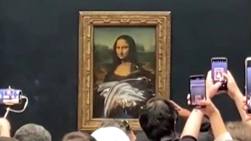 Visitor to the Louvre in Paris attempts to vandalize Mona Lisa, HD wallpaper
