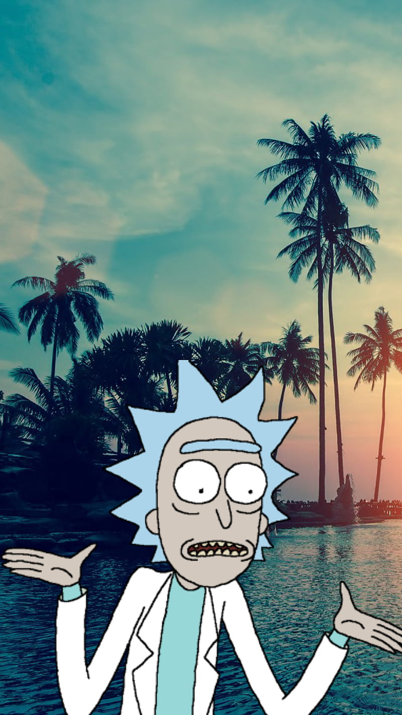 Mobile wallpaper: Sunset, Purple, Tv Show, Rick Sanchez, Morty