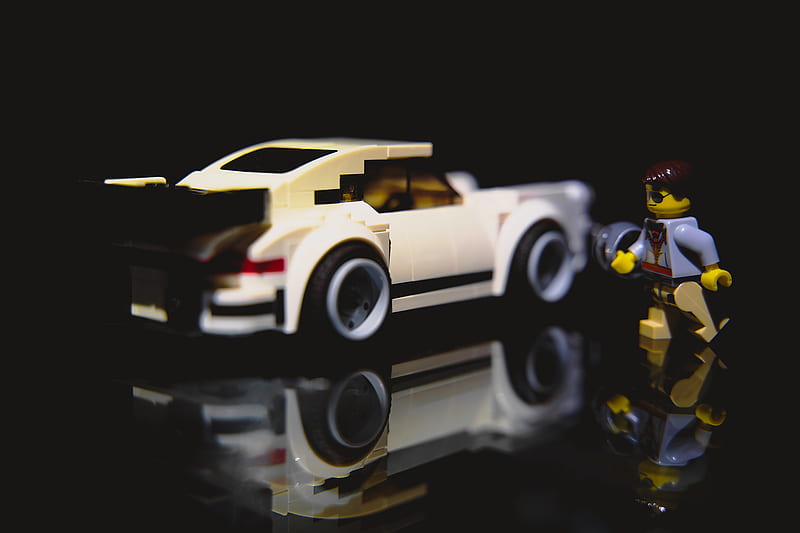 white and black toy car, HD wallpaper