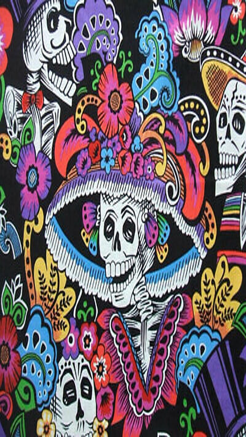 Catrina , calavera, day of the dead, dia de muertos, mexico, skull, skulls, sugar skull, HD phone wallpaper