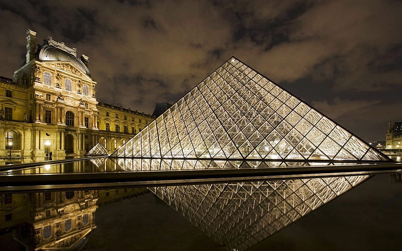 Louvre Museum Paris-graphy, HD wallpaper