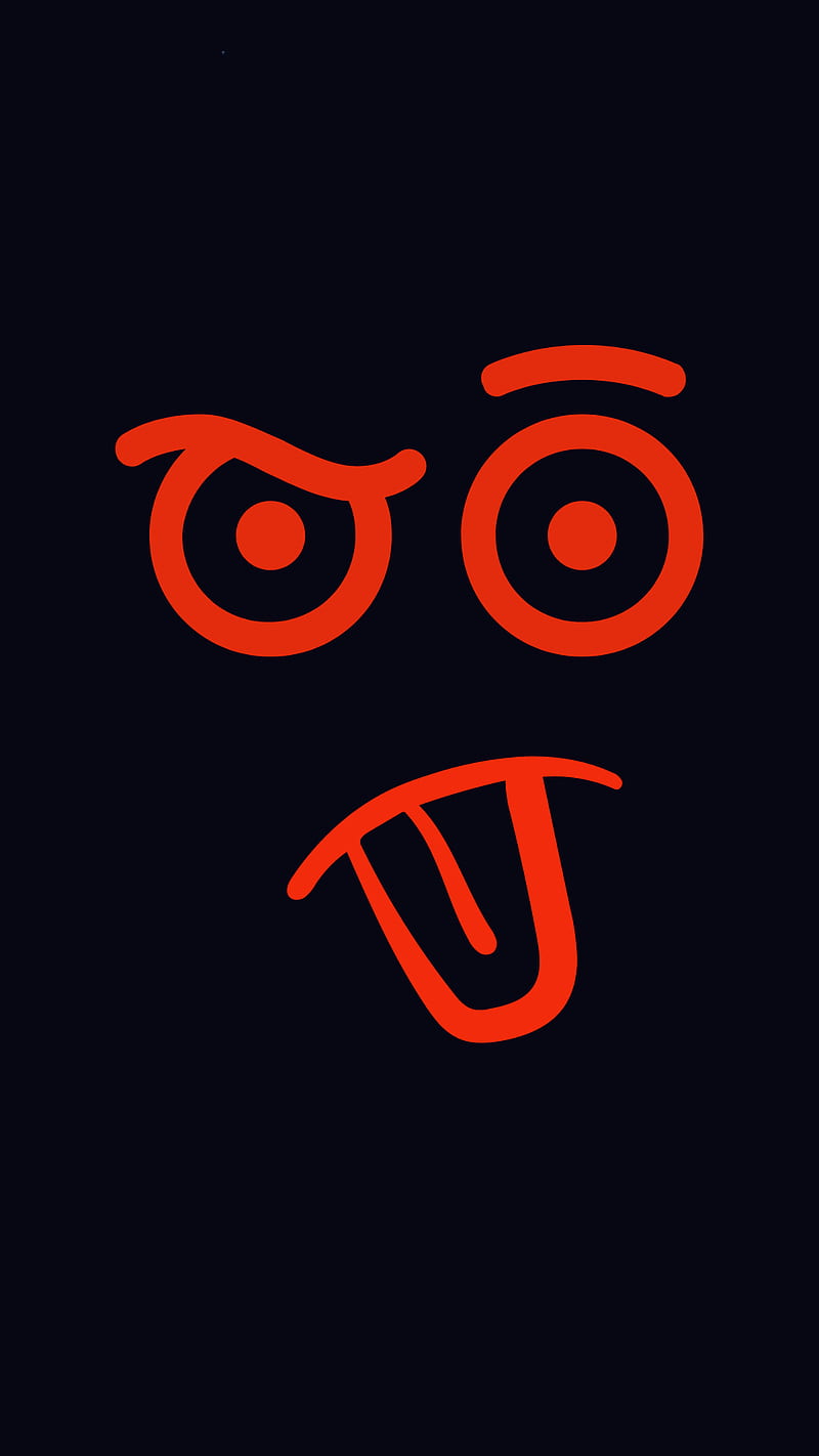 Line face, angry, eye, fidget, funny, life, phone, HD phone wallpaper