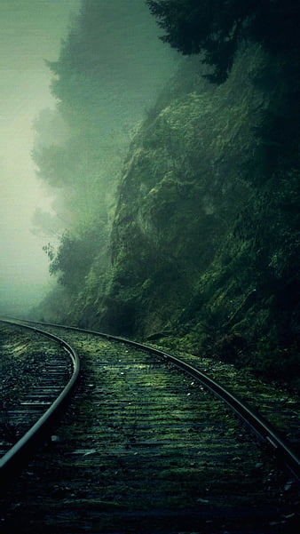 Dark Tracks, dark train, tracks cliff, HD phone wallpaper | Peakpx