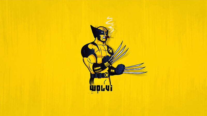 Wolverine Minimal, wolverine, superheroes, artwork, behance, HD wallpaper