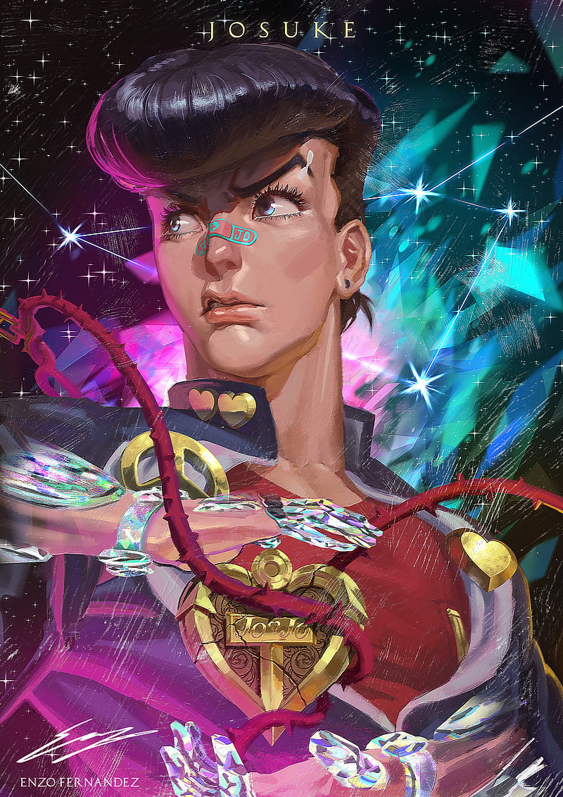 josuke art, jojos, jojos bizarre adventure, naruto, ball, game, games, dragon, HD phone wallpaper