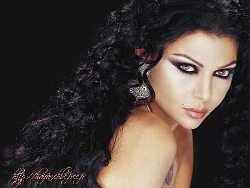 Haifa wehbe 06, beauty, face, eyes, haifa, HD wallpaper