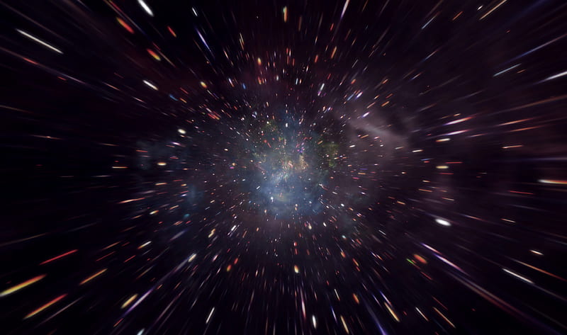 cosmic explosion, shards, sparks, smoke, abstraction, HD wallpaper