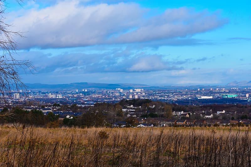 View From The Suburbs, South Lanarkshire, Glasgow, Suburbs, Scotland, Cities, HD wallpaper