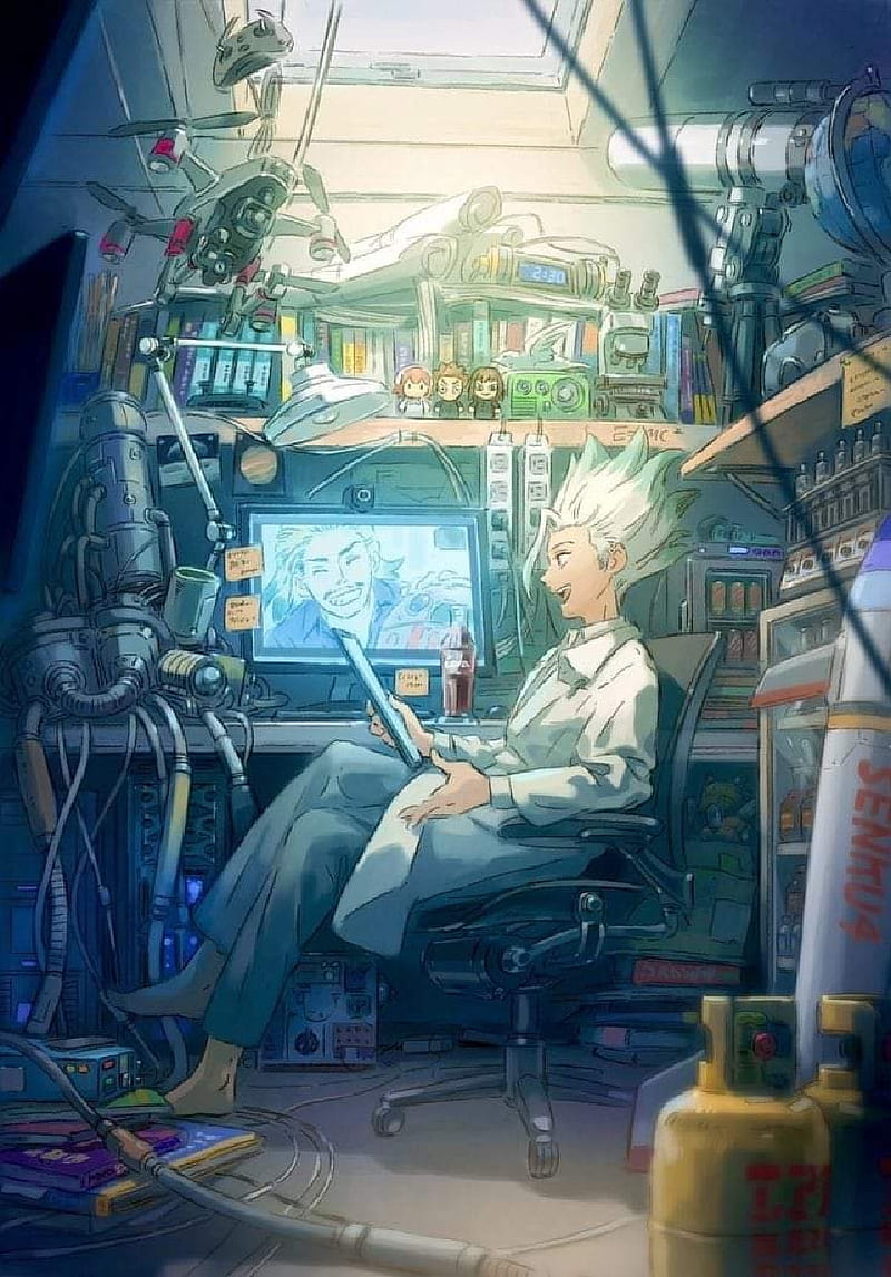 Dr Stone, anime, HD phone wallpaper