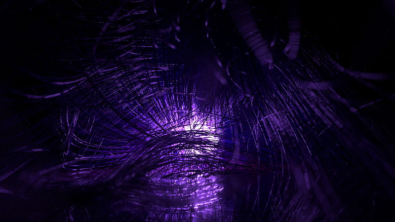 threads, tangled, glow, purple, macro, HD wallpaper