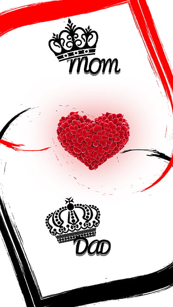 Mom Dad, cool, dad, god heart, king, love, maa, mom, queen, HD phone wallpaper