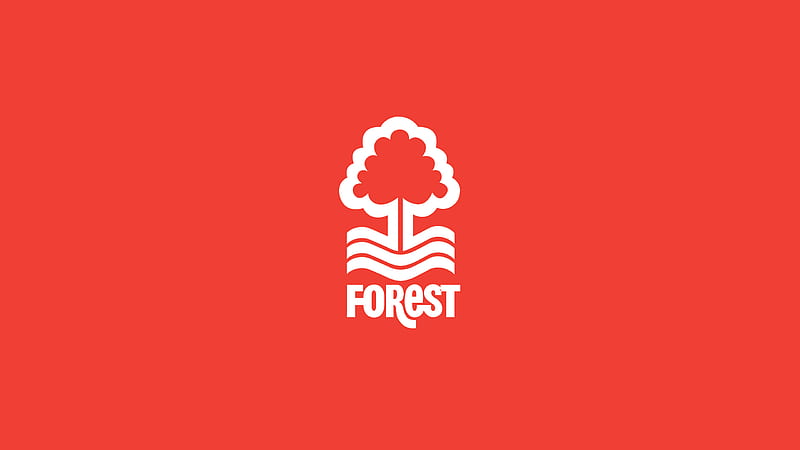 Emblem Logo Soccer Light Red Background Nottingham Forest F.C, HD wallpaper