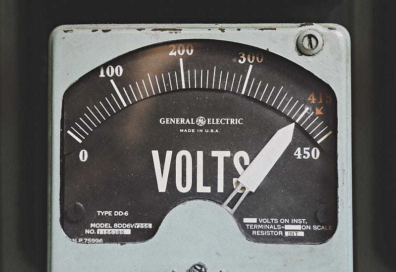 gray GE volt meter at 414, HD wallpaper