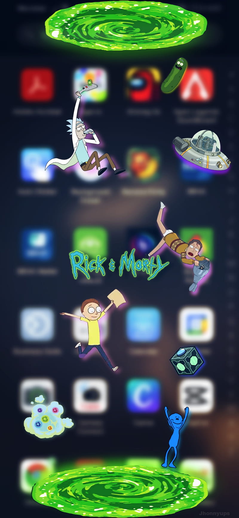 Rick and Morty apps, 3d, Anime, Phone, RickandMorty, Fondo, HD phone wallpaper