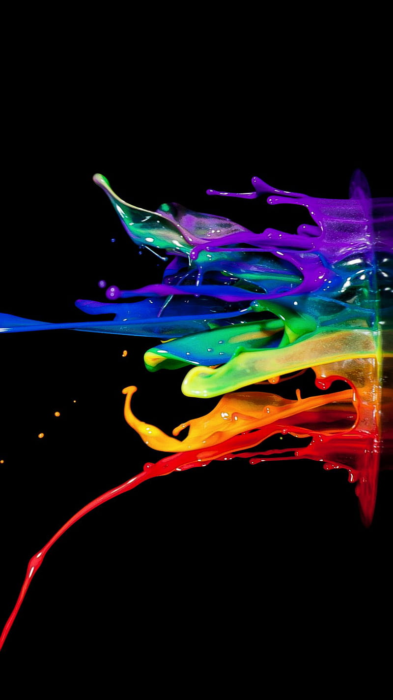 Paint Bullet, color, rainbow, splash, HD phone wallpaper | Peakpx