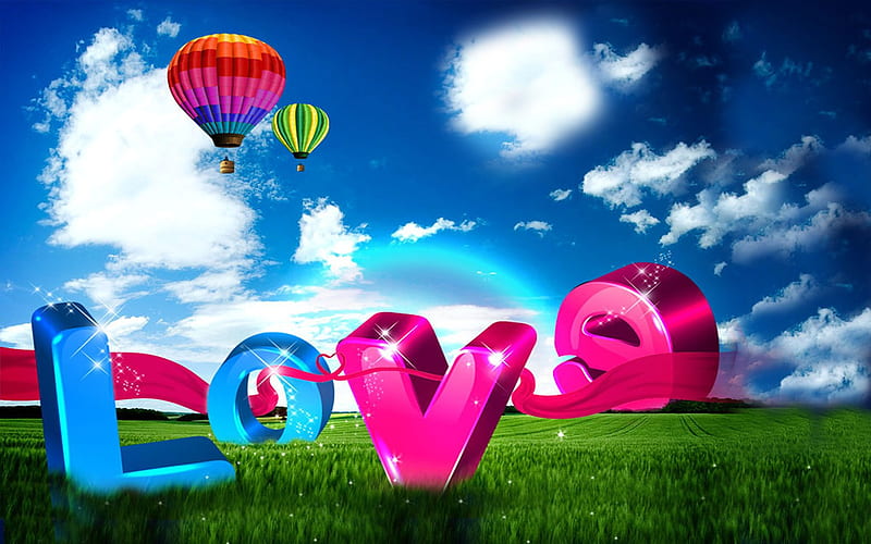 Love Balloons Colorful Sky Love Balloons Hd Wallpaper Peakpx