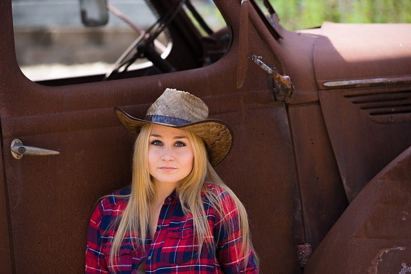 A Cowgirls Truck, truck, cowgirl, pickup, hat, HD wallpaper | Peakpx