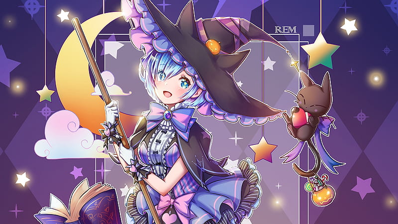 Anime, Re:ZERO -Starting Life in Another World-, Halloween, Rem (Re:ZERO), HD wallpaper