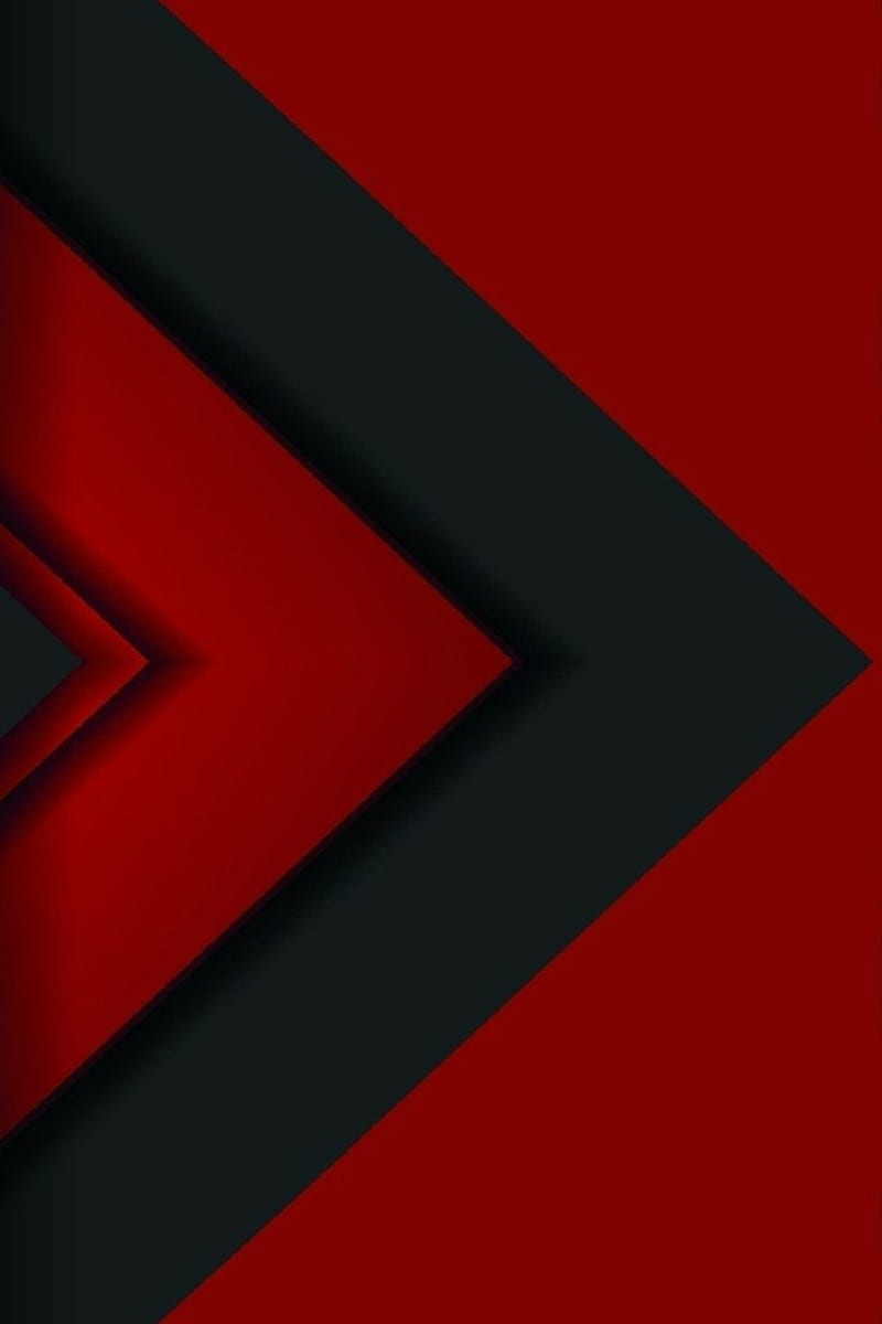 Material design 409, arrow, black, dark, lines, material design, minimalism, modern, red, HD phone wallpaper