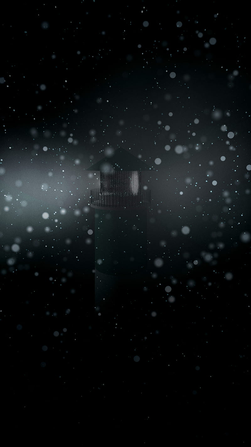 LightHouse WinterStorm, black, bokeh, gris, oled, snow, stormy, weather, winter, HD phone wallpaper