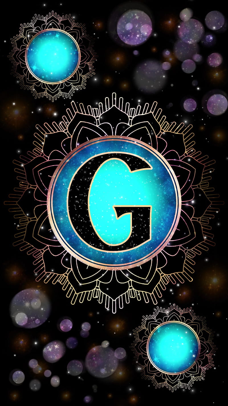 Magick Mandala G, galaxy, glow, initial g, letter g, magic, magick, mandala, occult, orb, HD phone wallpaper
