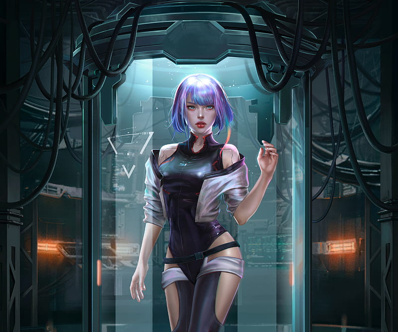 Fanart Lucy from Cyberpunk: Edgerunners. Best anime this year