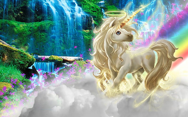 Ambicioso Extraordinario enlace Arco iris unicornio, lindo, fantasía, unicornio, caballo, Fondo de pantalla  HD | Peakpx