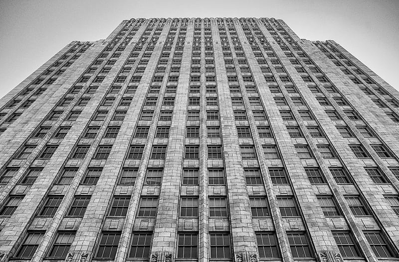 Pacbell Building Art Deco Tower Ultra, Black and White, City, Tower, Building, Architecture, California, Urban, skyscraper, Monochrome, blackandwhite, sanfrancisco, ArtDeco, 140newmontgomery, pacbellbuilding, HD wallpaper