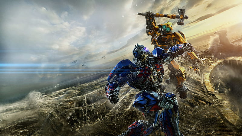 lucha transformers: el ultimo caballero #bumblebee optimus prime k##.  optimus prime, Fondo de pantalla HD | Peakpx