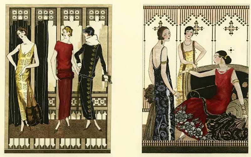 Ladies of Elegance, ladies, 1920s, graphy, art deco, HD wallpaper | Peakpx