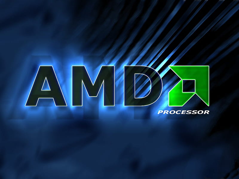 AMD Wall (blue), amd, blue , processor, cpu, HD wallpaper