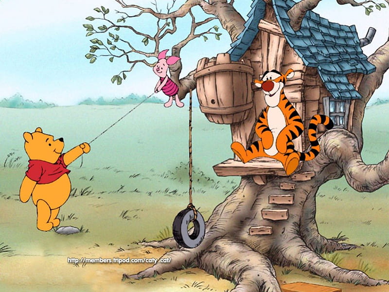 Winnie the Pooh, cartoons, tigger, walt disney, animacion, disney, HD wallpaper