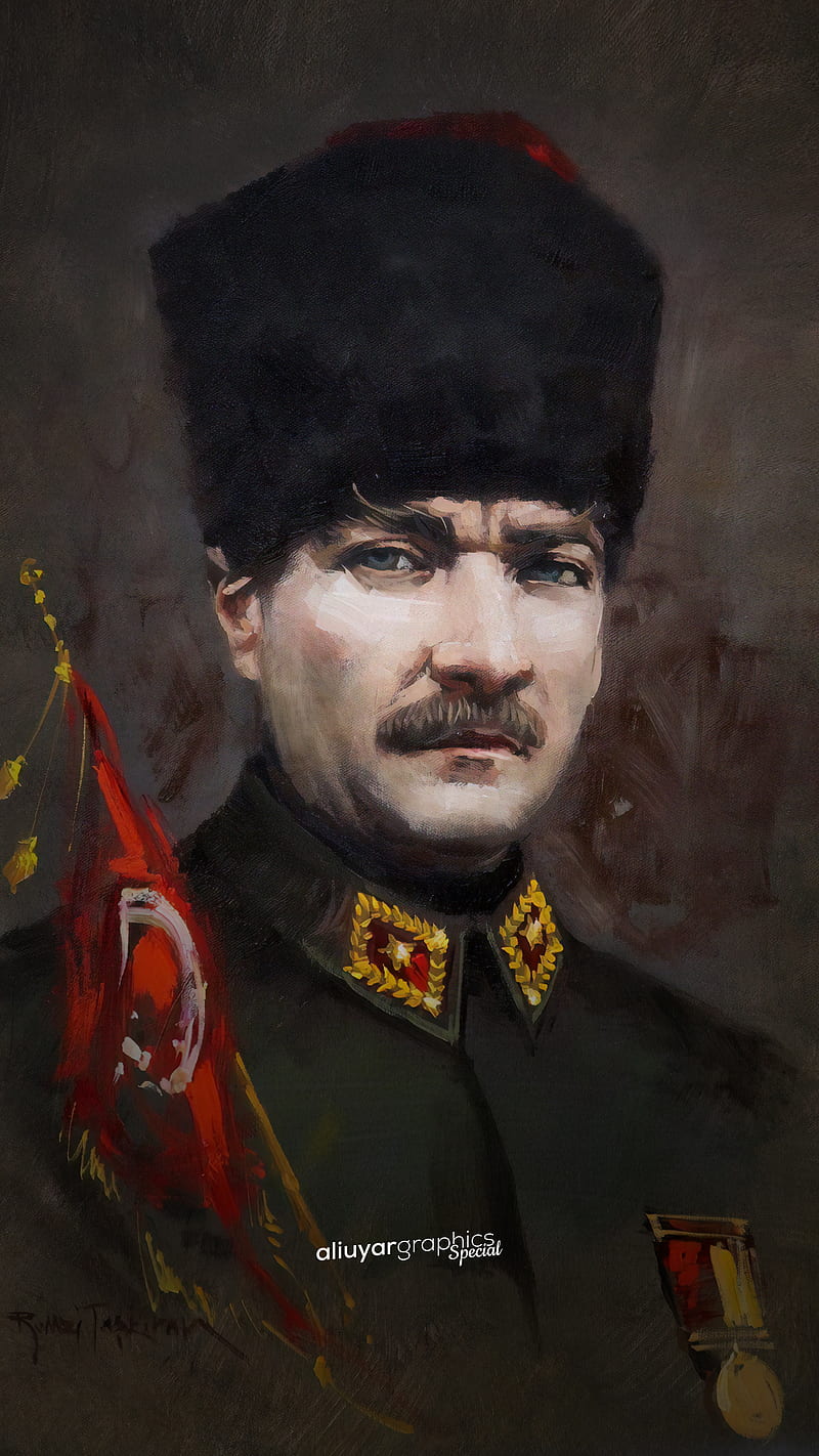 Ataturk, aliuyargraphics, kemal, mustafa, HD phone wallpaper