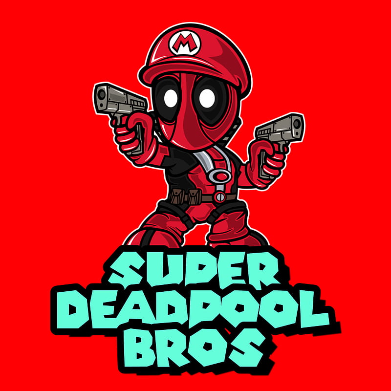 Super Deadpool Bros, comics, games, marvel, nintendo, superheroes, supermario, xmen, HD phone wallpaper