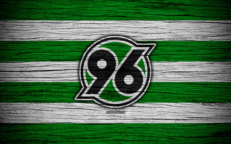 Hannover 96 Bundesliga, logo, Germany, wooden texture, FC Hannover 96, soccer, football, Hannover 96 FC, HD wallpaper