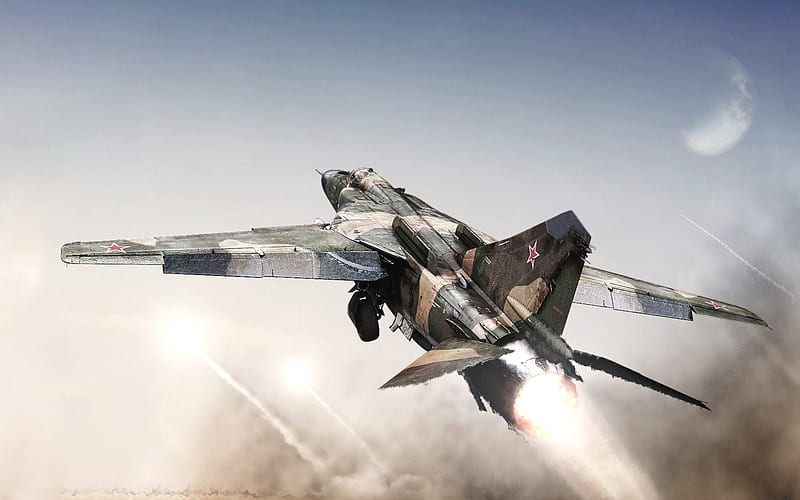 MiG-23, fighter, Mikoyan-Gurevich MiG-23, Flogger, combat aircraft, Soviet Union Army, HD wallpaper