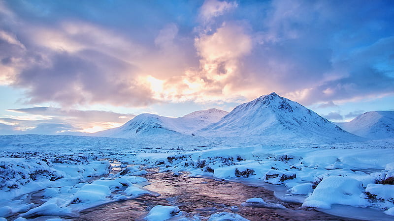 Winter Mountains, HD wallpaper