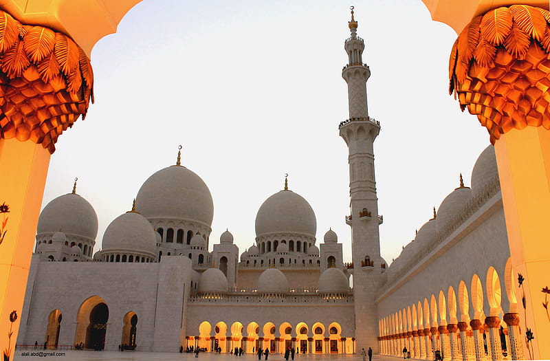 Sheikh Zayed Mosque in Abu Dhabi, sheikh zayed mosque, mosque, abu dhabi, uae, HD wallpaper